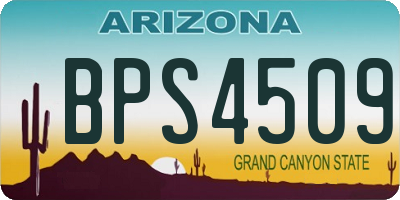 AZ license plate BPS4509