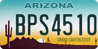 AZ license plate BPS4510