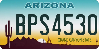 AZ license plate BPS4530