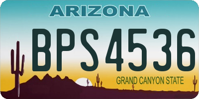 AZ license plate BPS4536