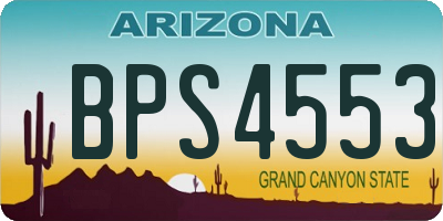 AZ license plate BPS4553