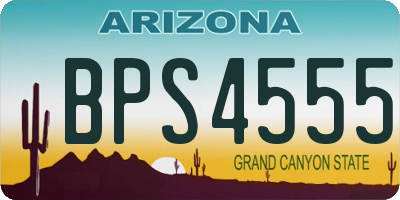 AZ license plate BPS4555