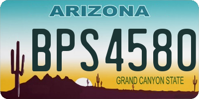 AZ license plate BPS4580