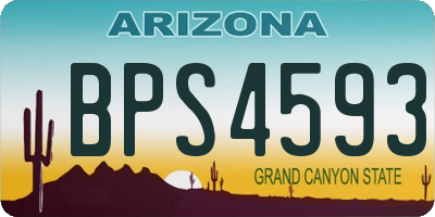 AZ license plate BPS4593