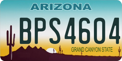 AZ license plate BPS4604
