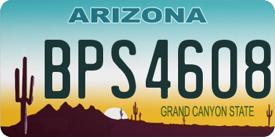 AZ license plate BPS4608