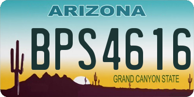 AZ license plate BPS4616