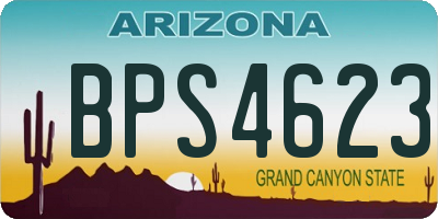 AZ license plate BPS4623