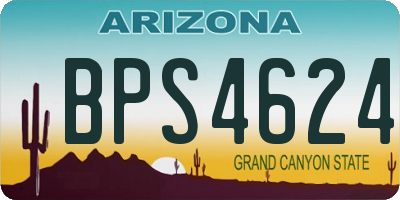 AZ license plate BPS4624