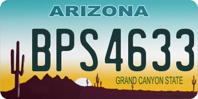 AZ license plate BPS4633