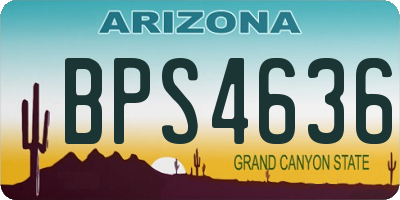 AZ license plate BPS4636