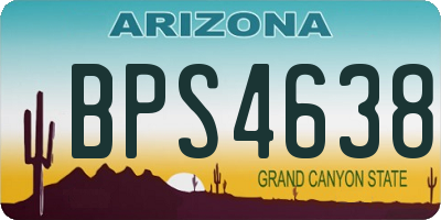 AZ license plate BPS4638