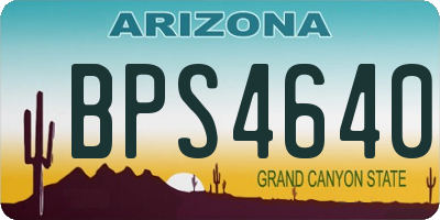 AZ license plate BPS4640