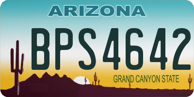AZ license plate BPS4642