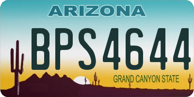 AZ license plate BPS4644
