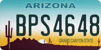 AZ license plate BPS4648