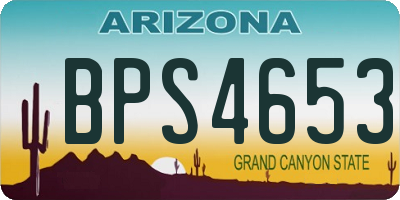 AZ license plate BPS4653