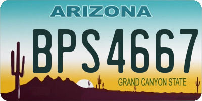 AZ license plate BPS4667