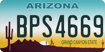 AZ license plate BPS4669