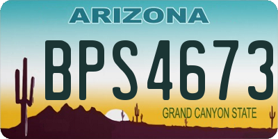 AZ license plate BPS4673