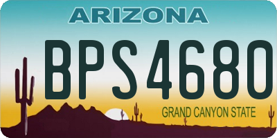 AZ license plate BPS4680