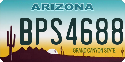AZ license plate BPS4688