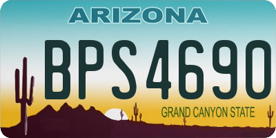 AZ license plate BPS4690