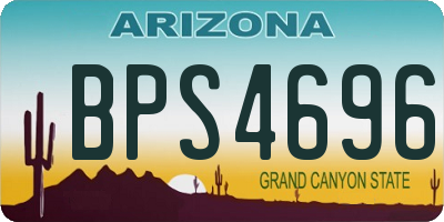 AZ license plate BPS4696