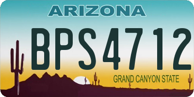 AZ license plate BPS4712