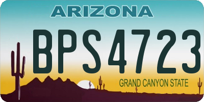 AZ license plate BPS4723