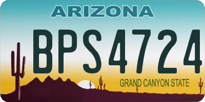 AZ license plate BPS4724