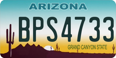 AZ license plate BPS4733