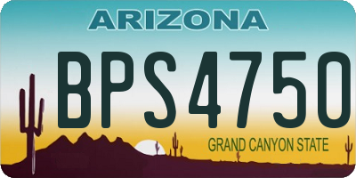 AZ license plate BPS4750