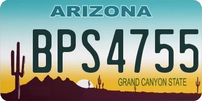 AZ license plate BPS4755