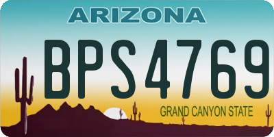 AZ license plate BPS4769