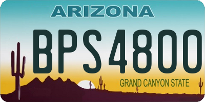 AZ license plate BPS4800