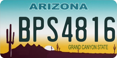 AZ license plate BPS4816
