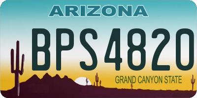 AZ license plate BPS4820