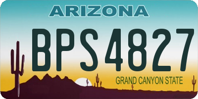AZ license plate BPS4827