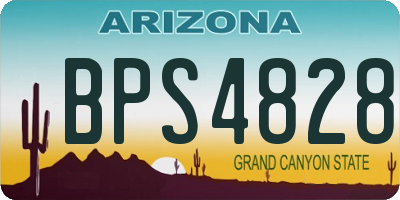 AZ license plate BPS4828