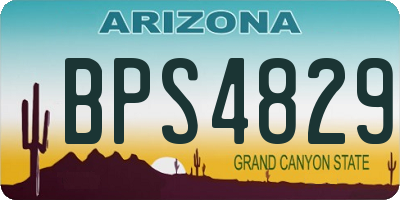 AZ license plate BPS4829