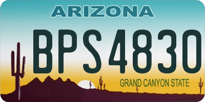 AZ license plate BPS4830