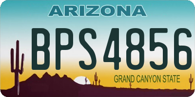AZ license plate BPS4856