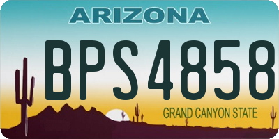 AZ license plate BPS4858