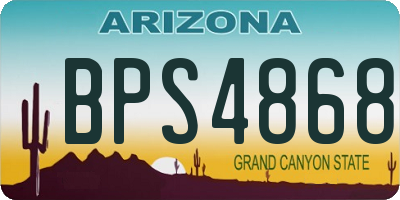 AZ license plate BPS4868