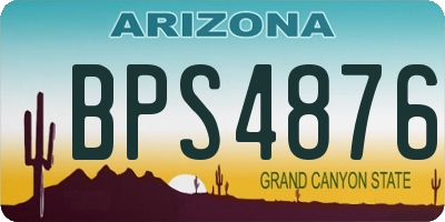 AZ license plate BPS4876