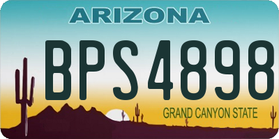 AZ license plate BPS4898