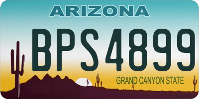 AZ license plate BPS4899