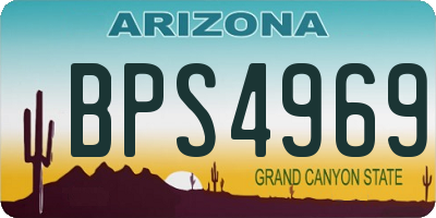 AZ license plate BPS4969