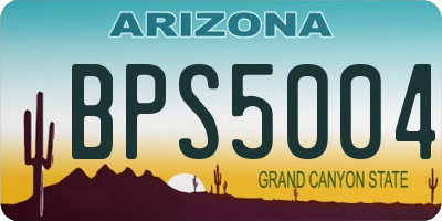 AZ license plate BPS5004